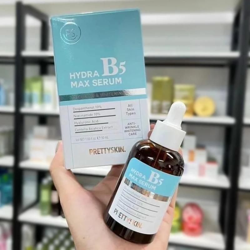 Tinh Chất Phục Hồi Da Prettyskin Hydra Max Serum B5 50ml Hàn Quốc, giúp dưỡng trắng, làm dịu, chống lão hóa da Whiten Anti aging