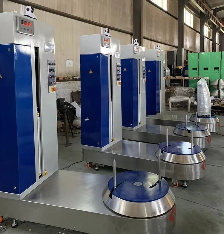 Airport baggage stretch film packaging machine