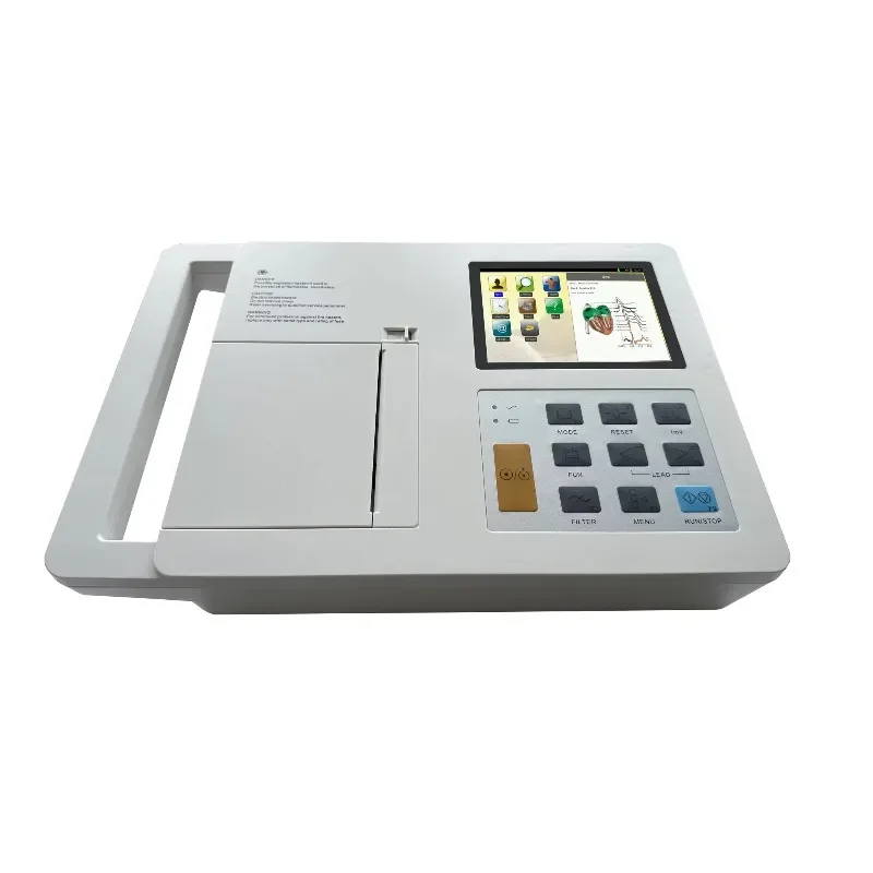High Quality 12-Lead Touch Screen / Analyzer Portable 3-Channels Electric Powered Pathological Analysis Equipment