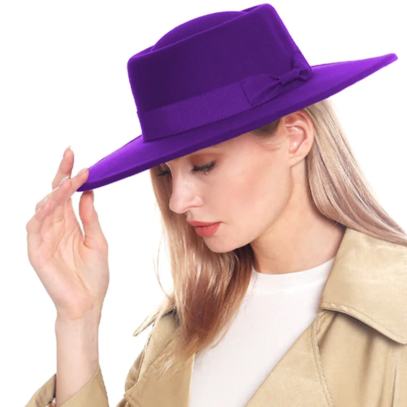 Sombrero Raised Top Fedora Hat 2023 New European and American Fedora Hat Jazz Hat Men\'s Round Top Hat New Wholesale Sombrero