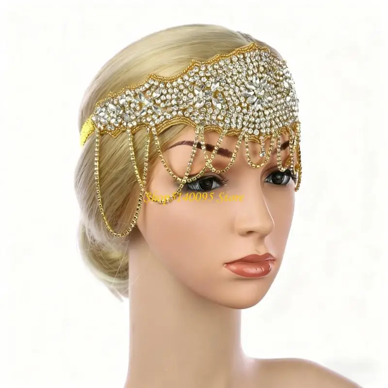 DXAE Diadema Diamantes Imitación Brillantes para Mujer Elegante Fiesta Boda Baile Accesorios Cosplay Diadema Elástica