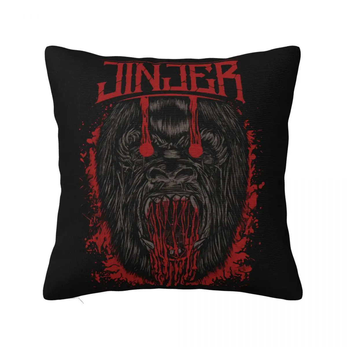 Jinjer Ape Black Metalcore Groove Metal Djent Great Quality Designs Female Chinese Style Cotton New 2021 Pillow Case