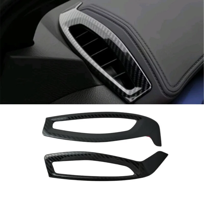 1Lot Car Sticker Stainless Steel High Position Air Conditioning Outlet Decoration Cover For 2017 2018 2019 Toyota C-HR CHR C HR