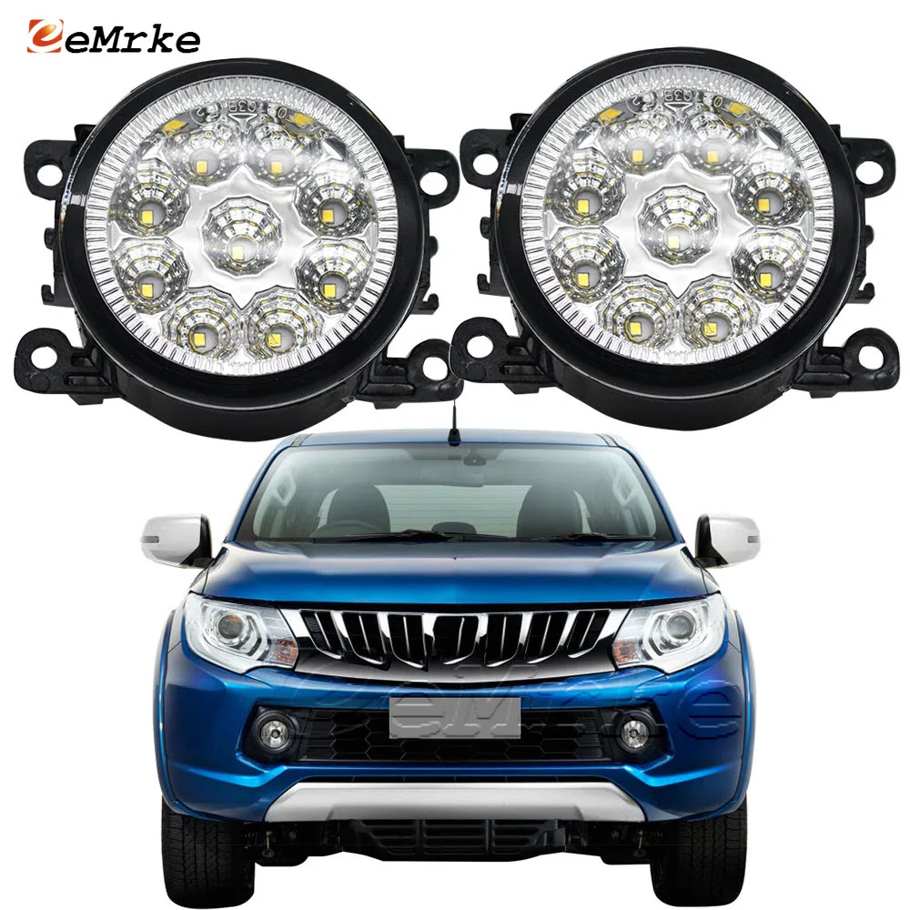 2 X for Mitsubishi L200 Triton Strada Barbarian RAM 1200 2016 Fog Lamp Assembly H11 H8 12V Halogen Led Daytime Running Lights