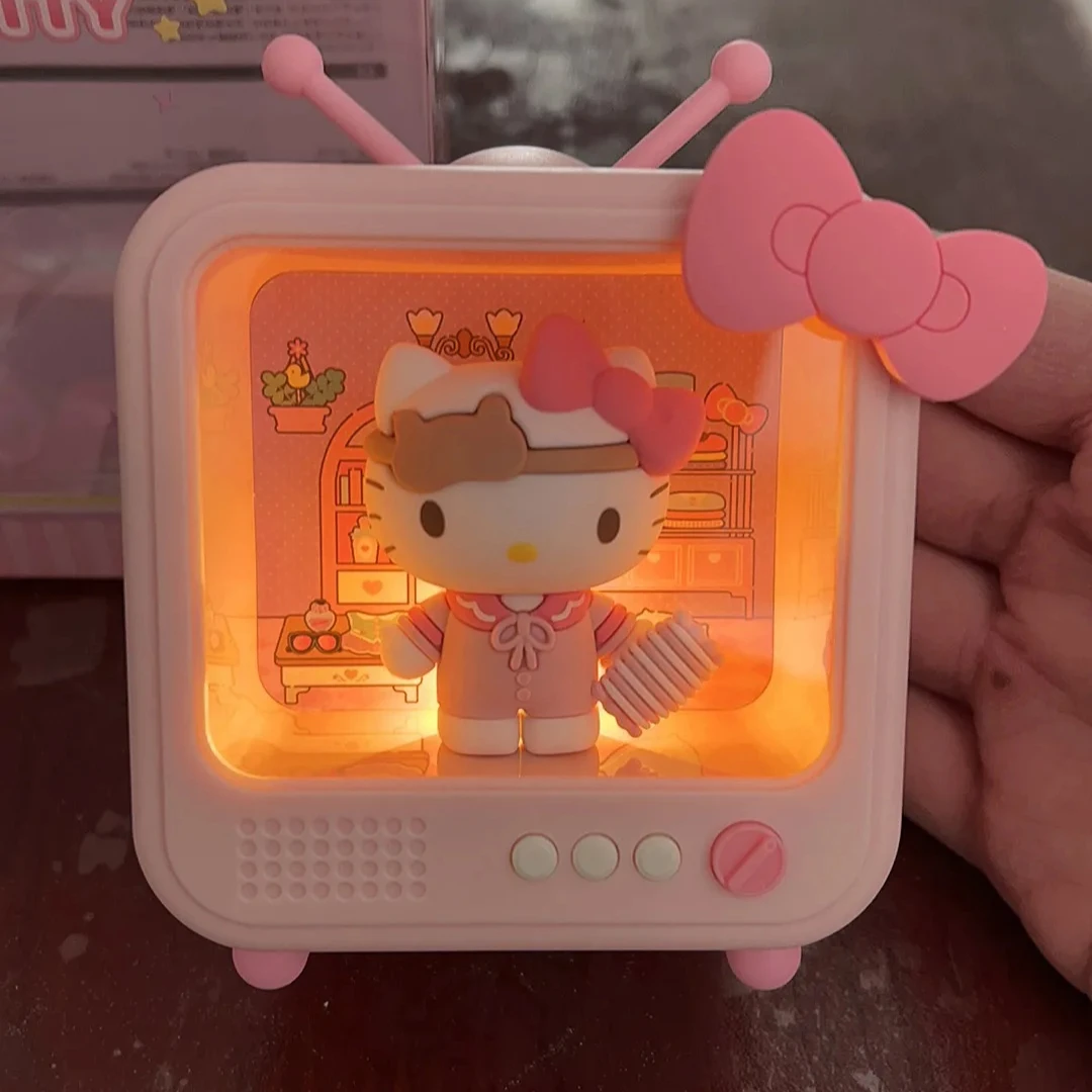 

Hello Kitty Night Lamp Cute TV Channel Series Emit Light Ornament Bedroom Night Lamp New Personality Originality Modeling Lamp