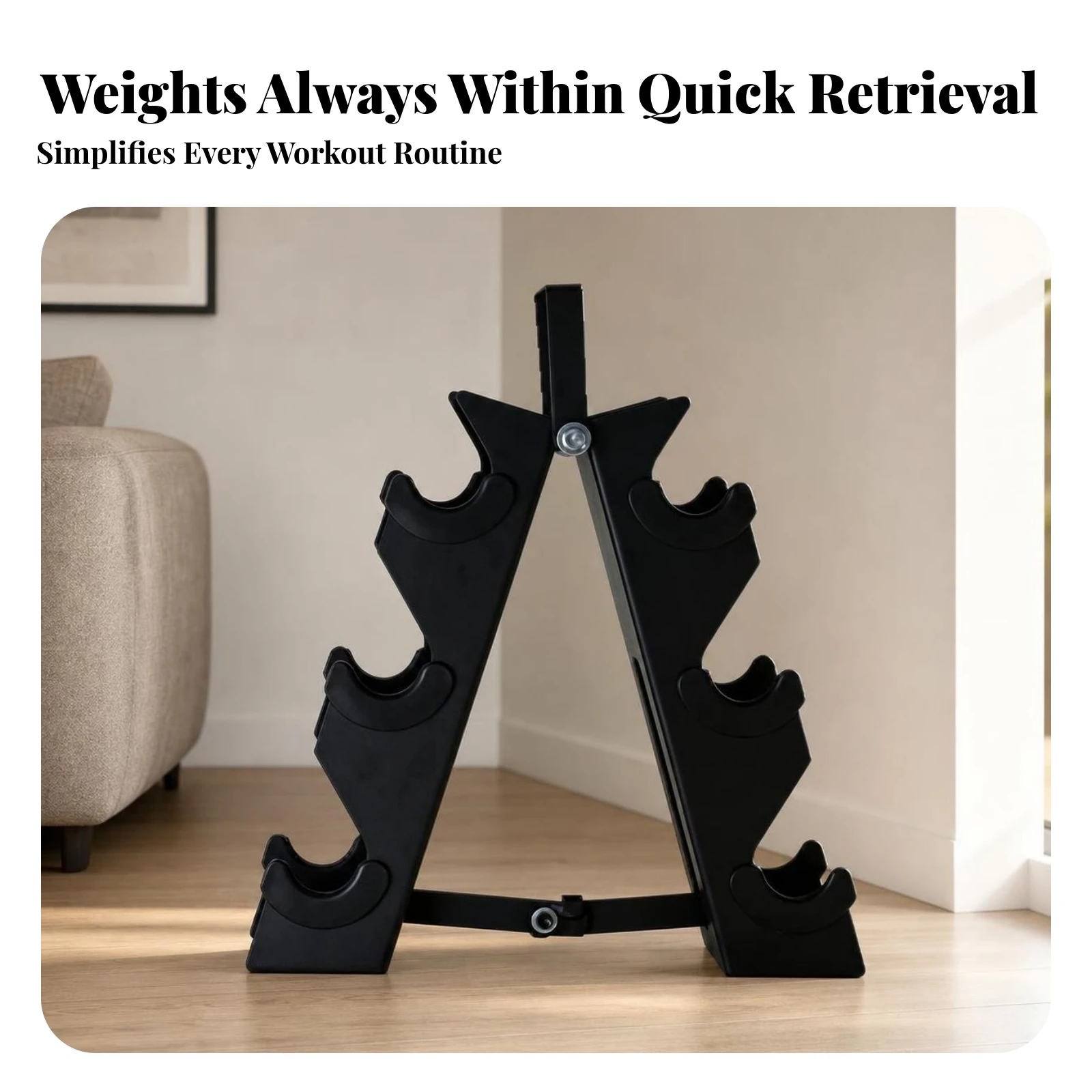 Dumbbell Rack Easy to Install Dumbbell Storage Rack Weight Stand Heavy-Duty Organizer Sturdy for Fitness Enthusiasts, Home Gym