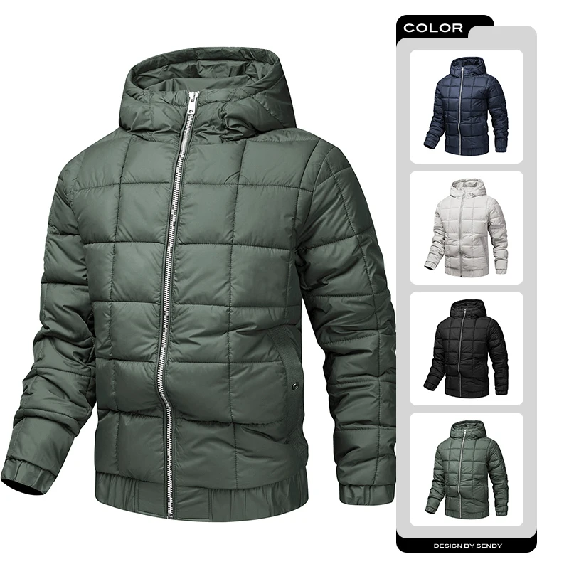 

New Men's High-quality, Fashionable, Cool, Trendy, Versatile Business Casual, Light, Loose and Warm Cotton-padded Jacket