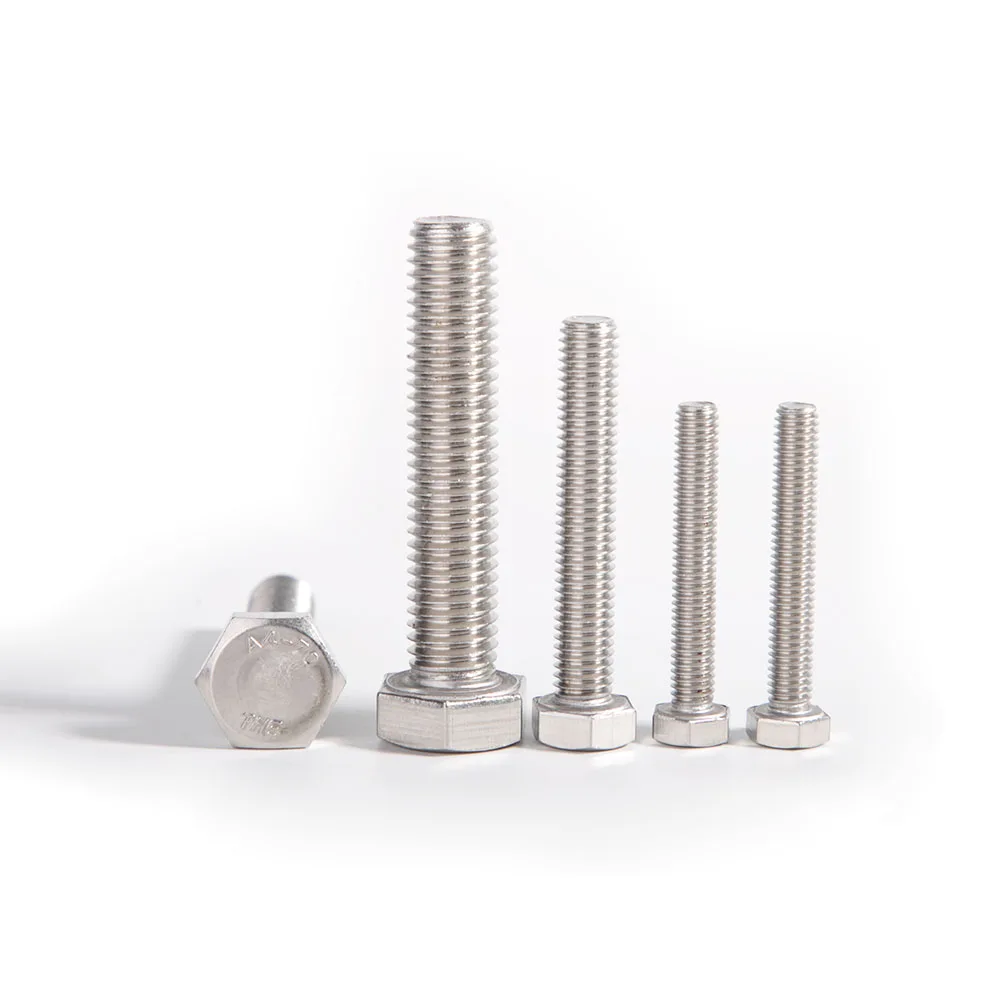 M4 M5 M6 M8 M10 M12 M14 M16 M18 DIN933 A4-70 316 Stainless Steel External Hex Hexagon Head Screw Bolt