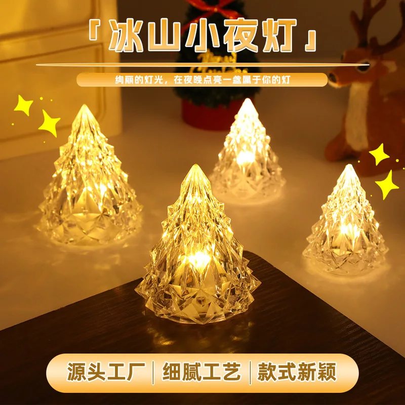 Simulated Iceberg Atmosphere Light Scene Decoration Christmas Tree Lde Night Light Desktop Lighting Small Night Light