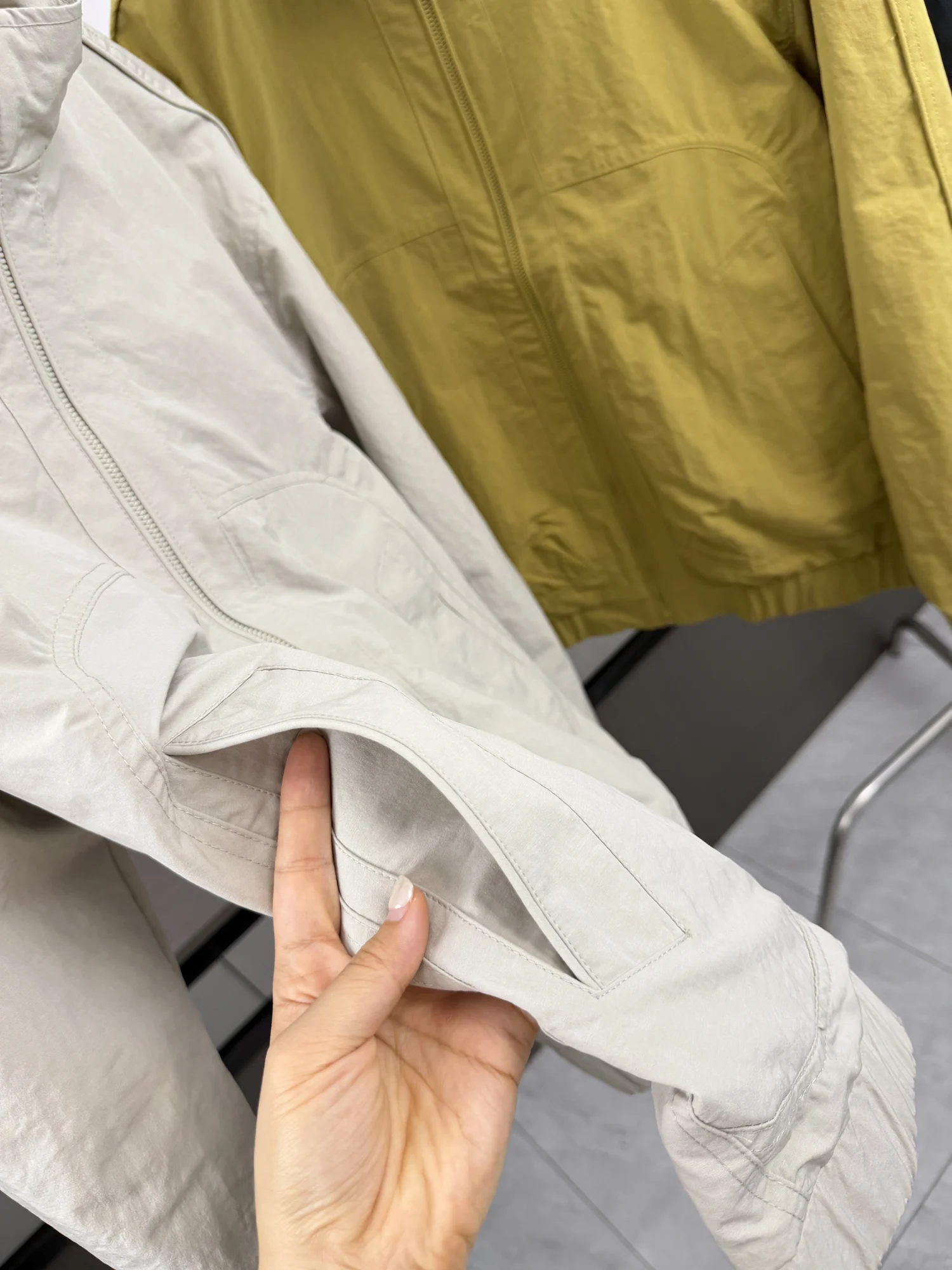 Washed Wrinkle Feel Fabric Light Business Casual Men's Jacket Stand Collar Autumn Season All Match Zipper Closure Long Sleeve