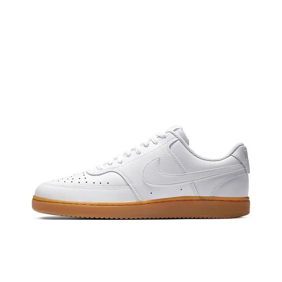 Nike Court Vision 1 Skateboard Shoes Men's Low Top White Brown CD5463-105