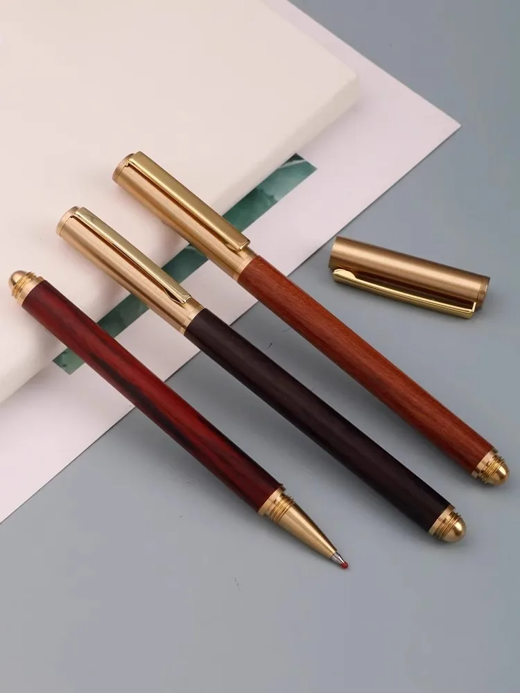 AIGUONIU Brass sandal wood Ballpoint Pen - Elegant Fancy Nice Gift Pen Set for Signature Executive Business Office Supplies