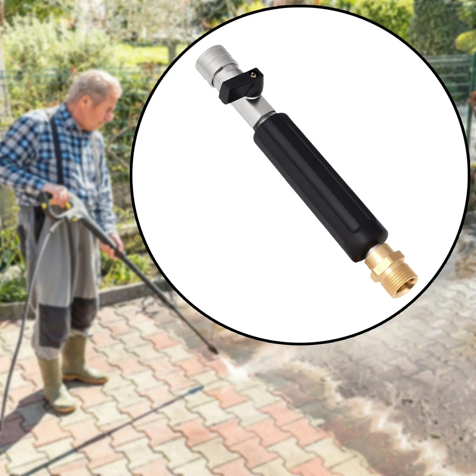 Washer Extended Wand Rod Rust Proof Metal Pressure Cleaner Tool for Car Washing Household