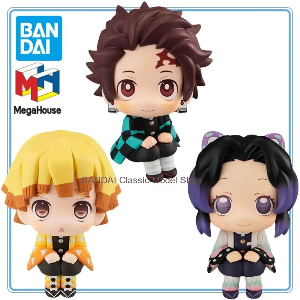

100% MegaHouse Original Look Up Kimetsu No Yaiba Agatsuma Zenitsu - Kamado Tanjirou - Kochou Shinobu Anime Cartoon Gifts Toy