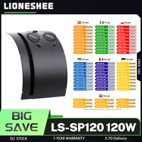 LIONSHEE LS-SP120 120W Flexible Solar Panel 2PCS, 18.66% High Efficiency, 30° Bendable, 2mm Ultra-thin, IP67 Waterproof,Flexible