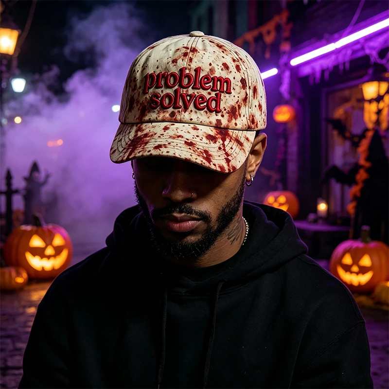 Bloody Baseball Caps for Halloween Parties Women Men Adult Unisex Cap Halloween Horror Bloody Hat Party Caps Funny Bloody Hats