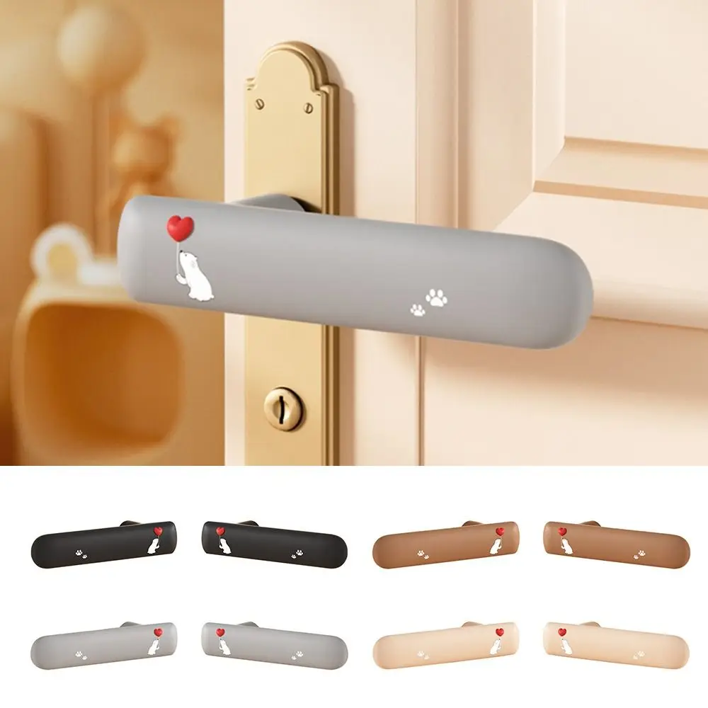 Cute Silicone Door Knob Cover Anti-collision Cartoon Protective Pad Cold-proof Safety Sleeve Protector for Home