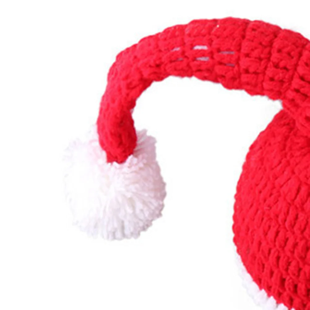 

Baby Christmas Hat Creative Handmade Decoration for Newborn 0-4 Months Photography Adorable Santa Claus Hat Christmas Outfit
