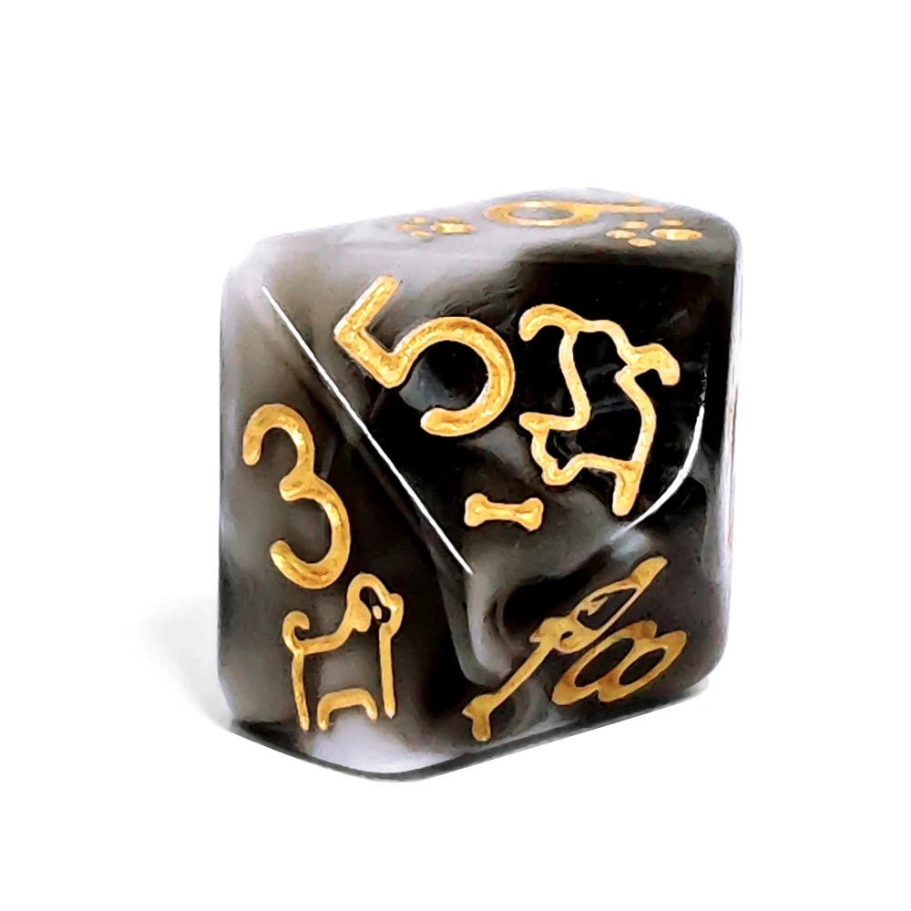 7 قطعة/المجموعة لطيف الكلب مجموعة نرد مادة الاكريليك مجموعة نرد ل الزنزانات والتنينات مجلس ألعاب DND RPG TRPG ألعاب مجموعة نرد اللعب #3