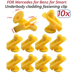 10pcs Engine Undertray & Underbody Shield Clips For Fortwo 450 451 Yellow Plastic Auto Interior Fasteners