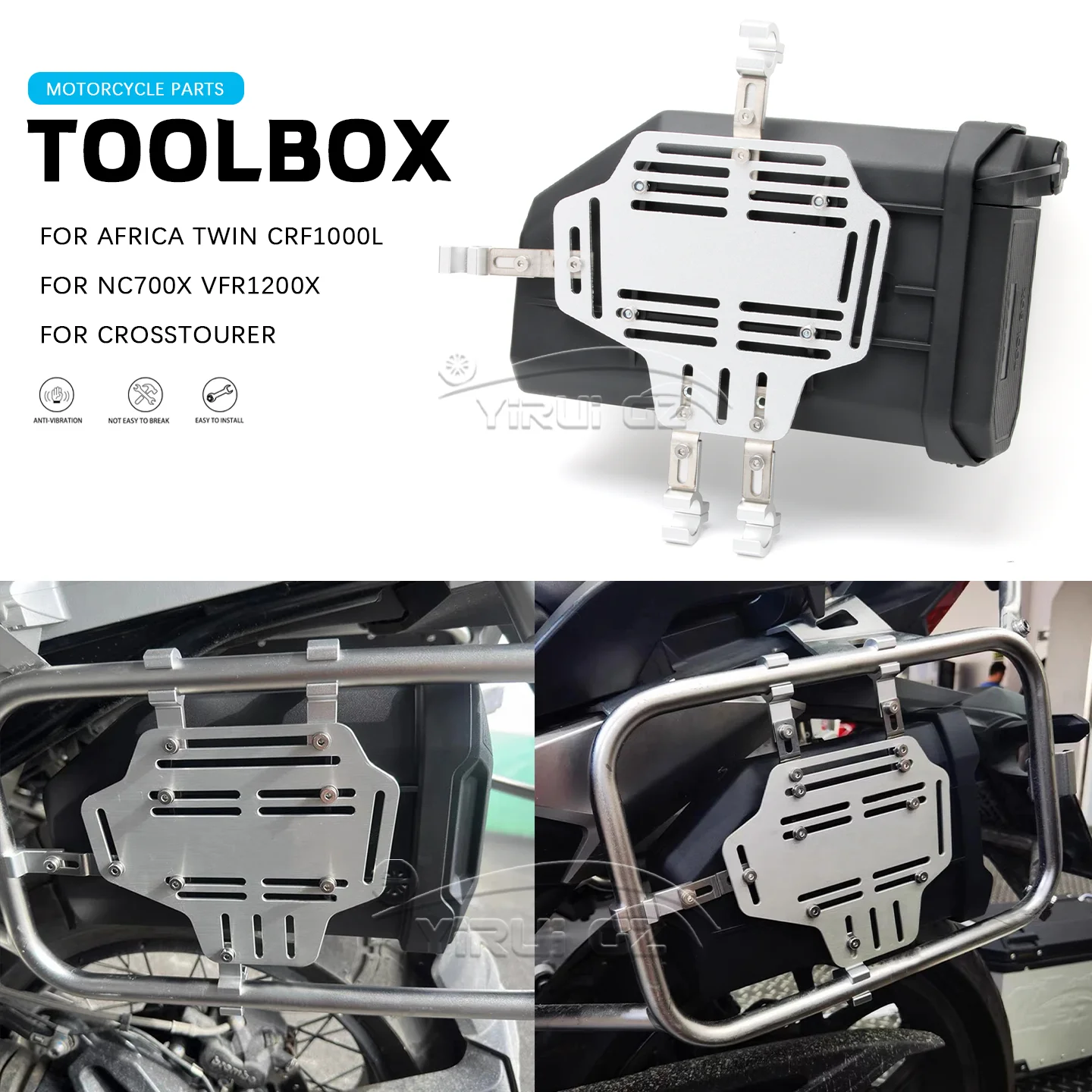 

Ящик для инструментов для мотоцикла, ящик для инструментов, водонепроницаемый боковой декоративный ящик для Honda Africa Twin CRF1000L NC700X VFR1200 X Crosstourer CRF1000 L