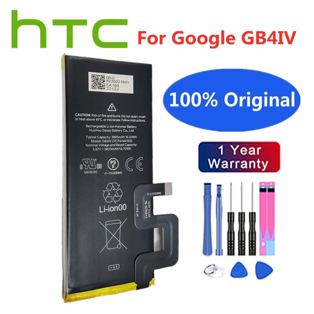 

New GB4IV Original Rechargable Battery For HTC Google GB4IV Smart Mobile Phone 3885mAh Capacity Replacement Batteries Bateria