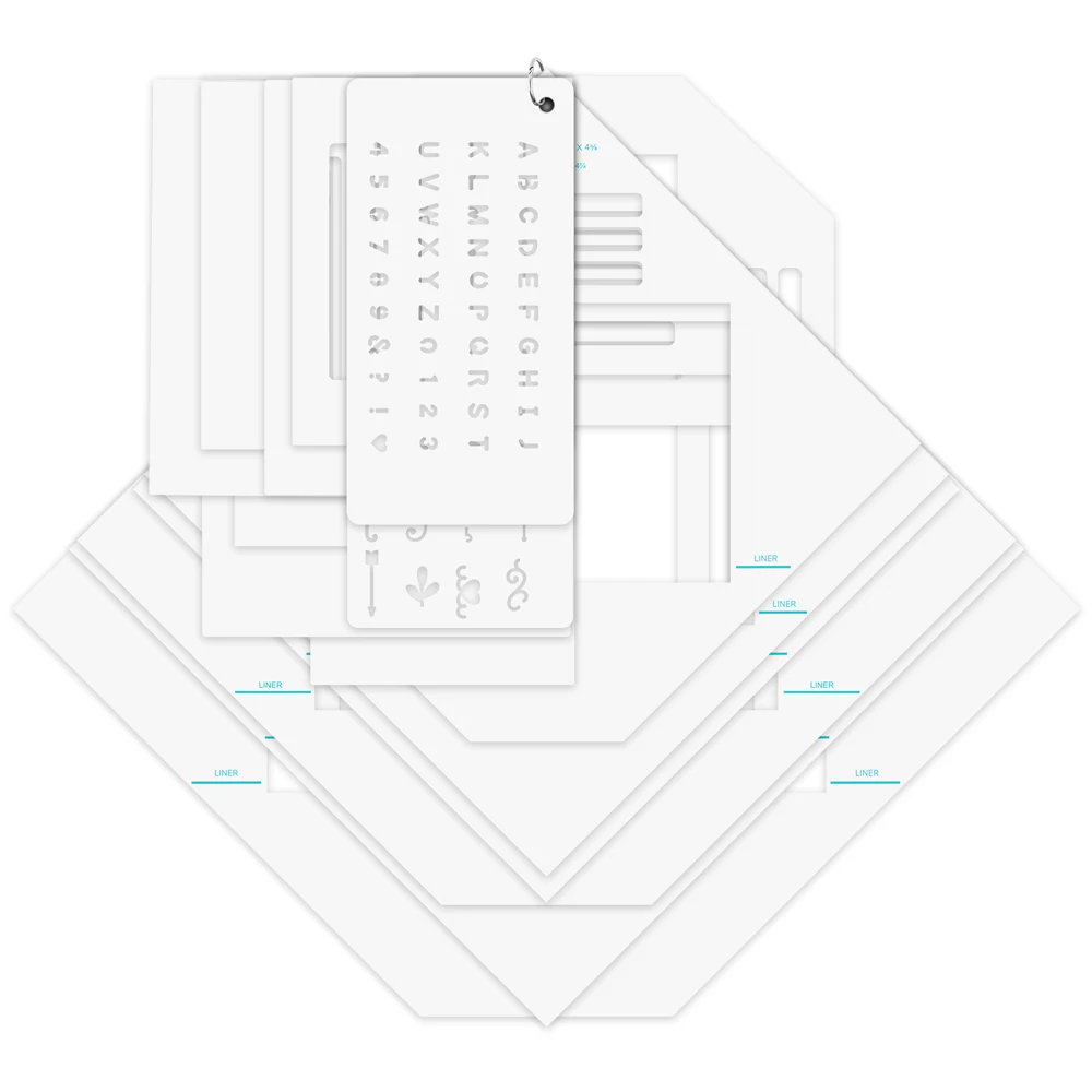 17pcs Envelope Addressing Guide Stencil Envelope Tear Templates, Envelope Maker Guide All-In-One Envelope Making Tool