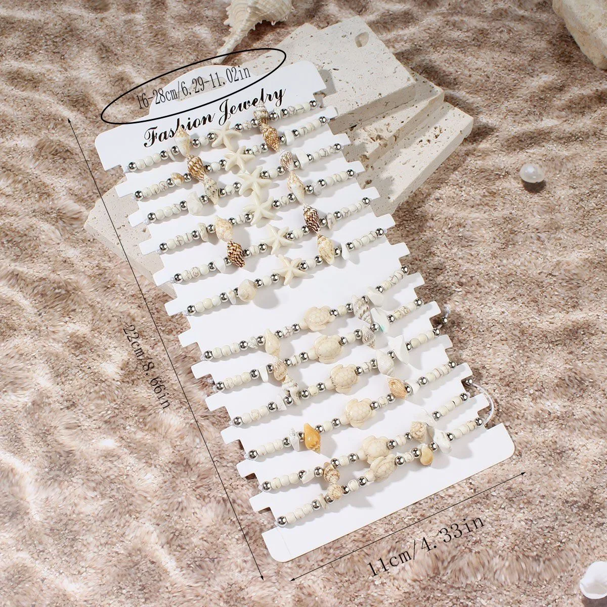 12 قطعة رائجة البيع الأبيض الفيروز البحر السلاحف شل الخرز سوار الصيف الشاطئ نمط الرجال النساء الصداقة سوار البدلة