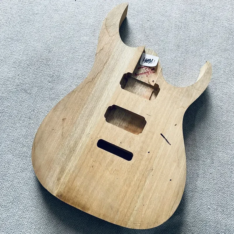 HB966 Natural Solid Wood for Electric Guitar Body Unfinished DIY Replace Guitar Parts No Paints with Damages
