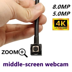Cámara web 4K de 8MP, 5MP, UHD, enfoque automático, baja LUX, Mini USB, con ventosa volteada, 15x15mm, miniatura, USB, Audio