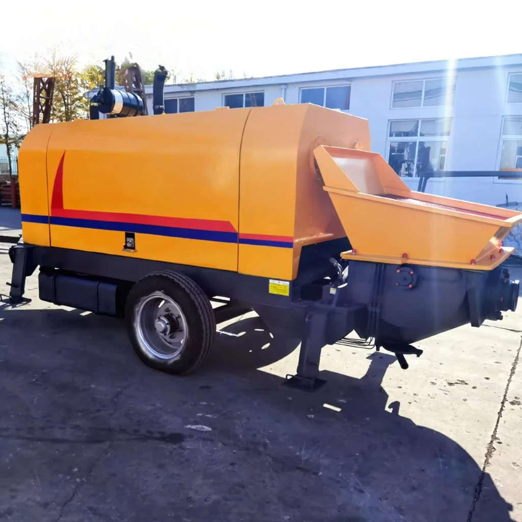 Small Electric Concrete Conveyor Pump Mobile Fine Stone Mortar Mixer Machine Residential Building UK