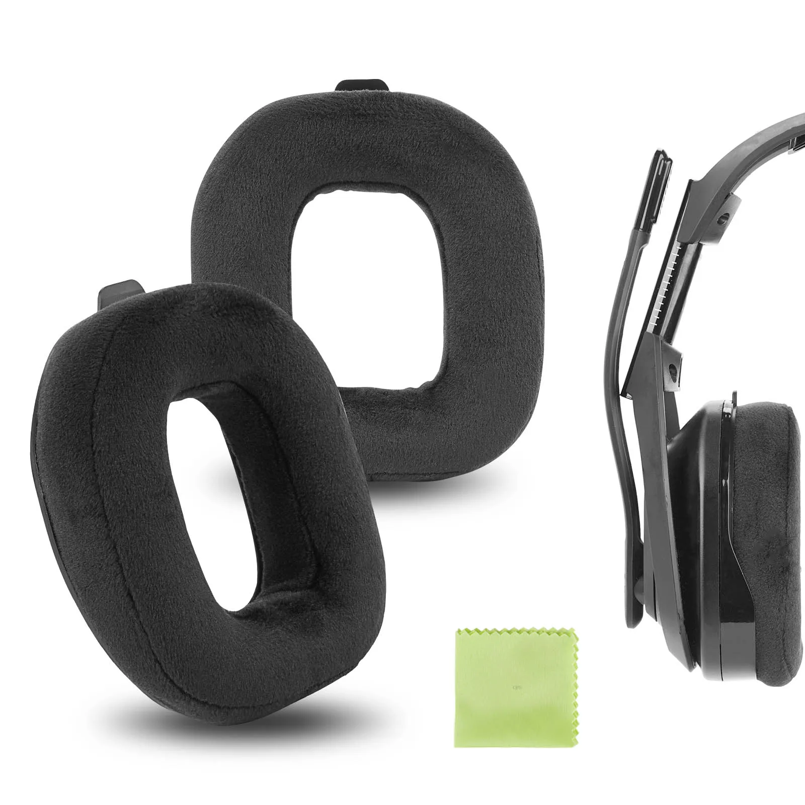 Geekria Comfort Velour Replacement Ear Pads for Astro A50 Gen 4, Astro A50X Headphones Ear Cushions, Headset Earpads