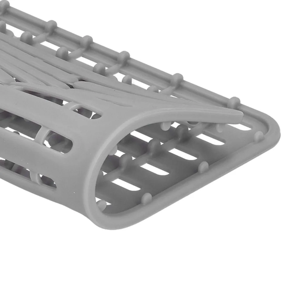 

Силиконовый коврик для кухонной раковины, серый, нескользящий, для сушки посуды, квадратный, термоизоляционный, защита для фарфора/стекла