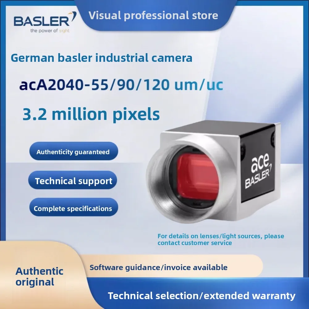Basler AcA2040 Series Industrial Camera 3.2MP 320W Pixel USB3.0 Machine Vision Camera AcA2040-55um 55uc 90uc 120um