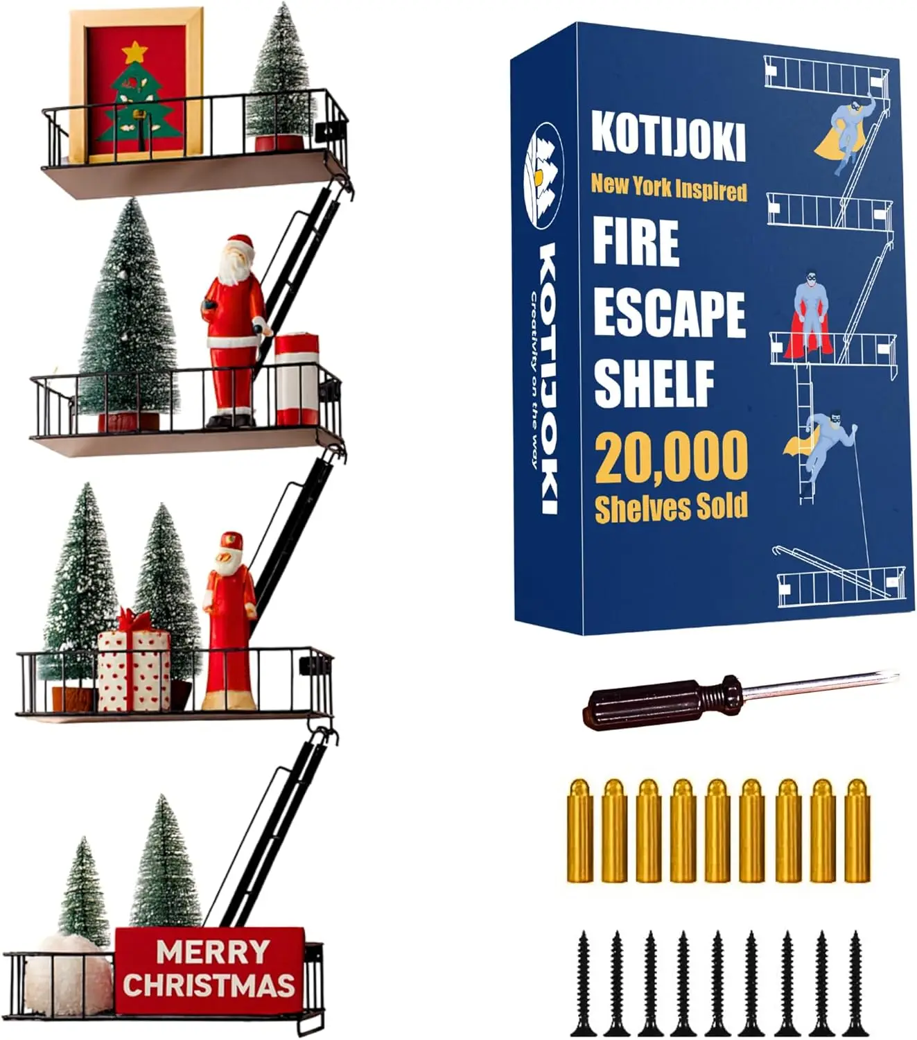 

4-Tier Black Metal Wall Shelf – Floating Ladder Shelf for Bedroom, Office, Storage & Display – Gift Idea