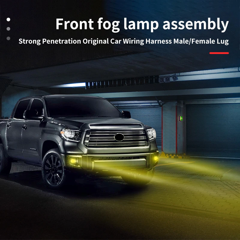 For 2014-2021 Toyota Tundra Front Fog Lamp Assembly Led Front Bumper Bright Gold Fog Lamp Modification Accessories 2020 2019