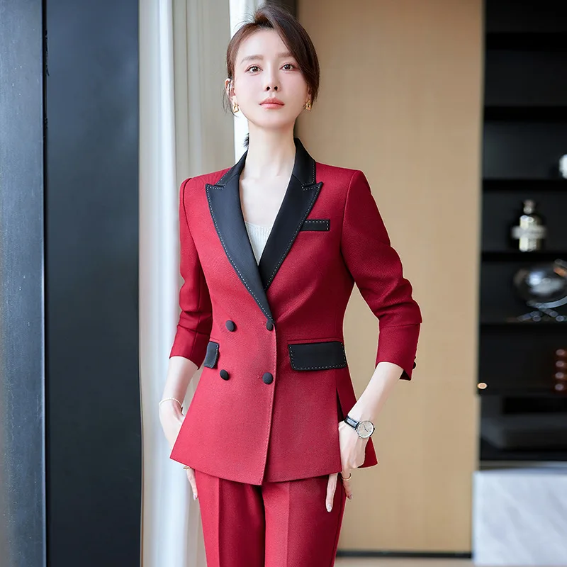 

Formal Women Business Suits Female Pantsuits Blazers Feminino Office Work Wear Professional Trousers Sets Spring Autumn Outfits