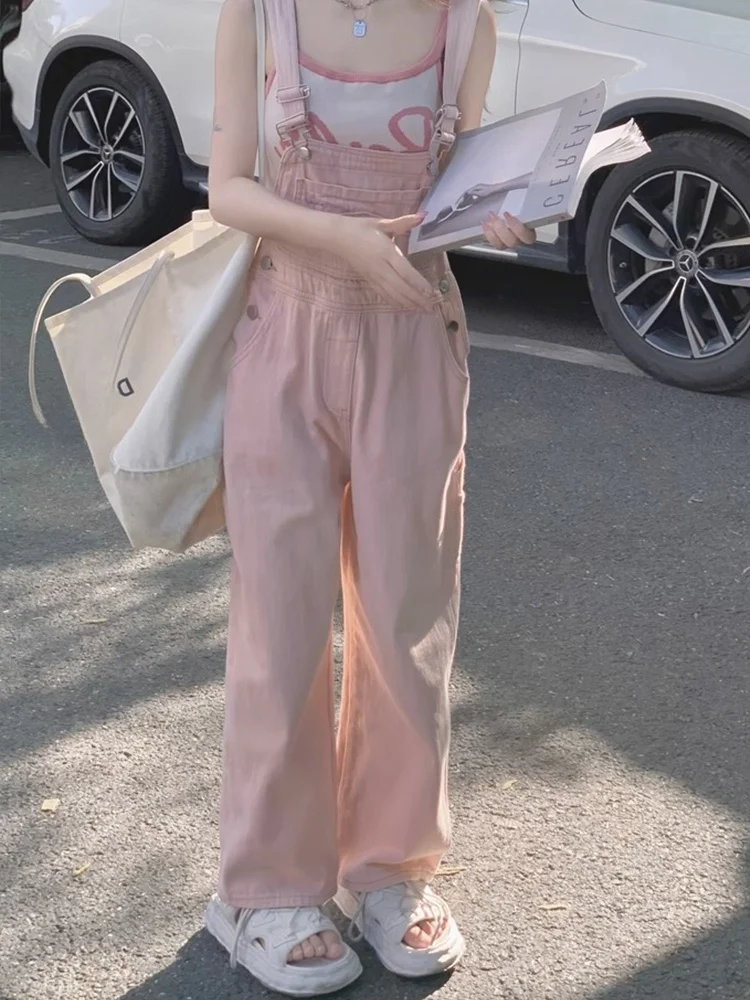 الوردي الدنيم واسعة الساق الجينز المرأة الصيف رقيقة عالية الخصر السراويل الطويلة طالب لطيف التخسيس عارضة الجينز الصيف Faionable #4