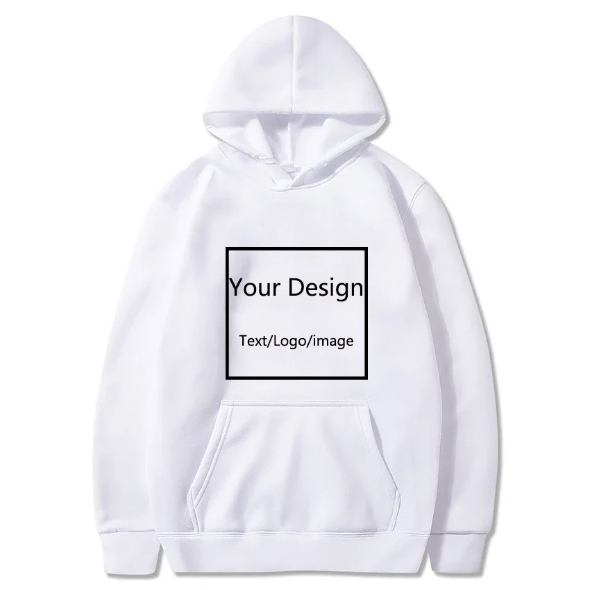 Your OWN Design Logo/Picture Custom Men Women DIY Hoodies Sweatshirt Casual Hoody Clothing 13 Color Loose Fashion New 2021