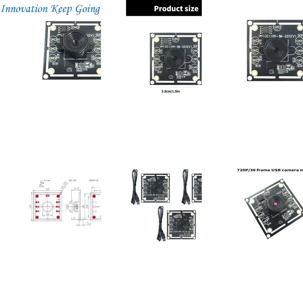 

E65C 3PCS OV9732 USB -камера Модуль 1MP 720p 100Degree Lens для лица и номерного знака