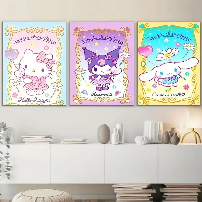 Sanrio Cinnamoroll, Kuromi, Hello Kitty Theme Diamond Painting HelloKitty DIY Home Art Decoration & Handmade Creative Gifts