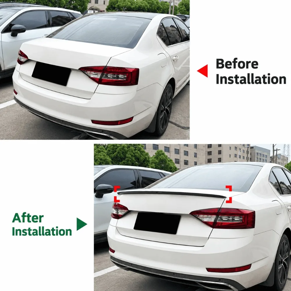 Rear Trunk Spoiler For Skoda Octavia MK3 2015-2020 Small Wing Lip Exterior Styling Aerodynamic Auto Tuning Accessories Body Kits