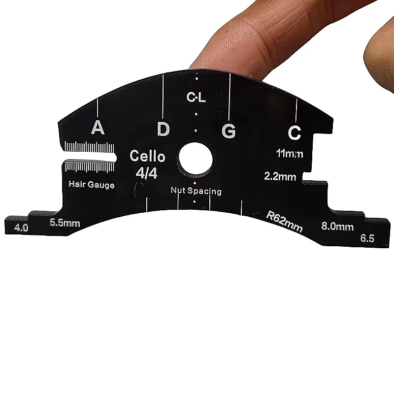 Cello Double Bass Viola Violin Bridge Shaping Tool String nut Spacing Marker & Bow RE-HAIR Gauge - Image 4