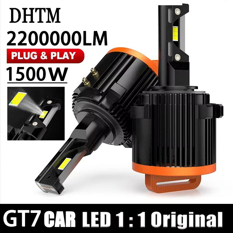 

H15 GT7 LED Bulb Canbus Fog Lights CSP Golf Car Headlight High Beam DRL Day Driving Running Light 1500W 2200000LM 12V Auto Lamp