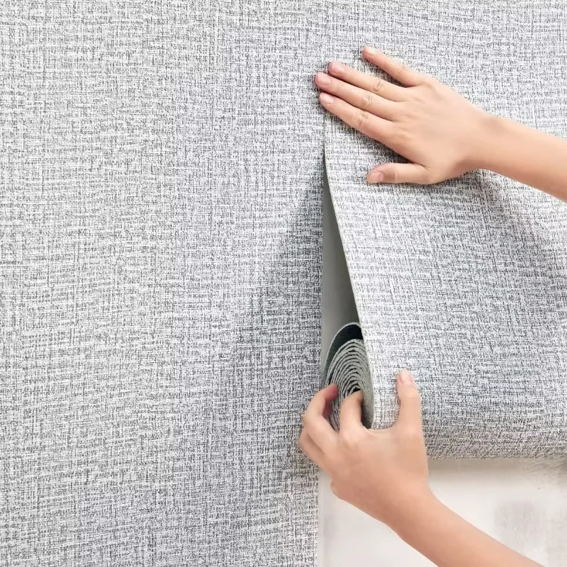 

Wallpapers Linen 3D Foam Self-adhesive PVC Solid Color Thickened Waterproof Perfect for Bedroom Living Room ﻿ Wall Paper Home