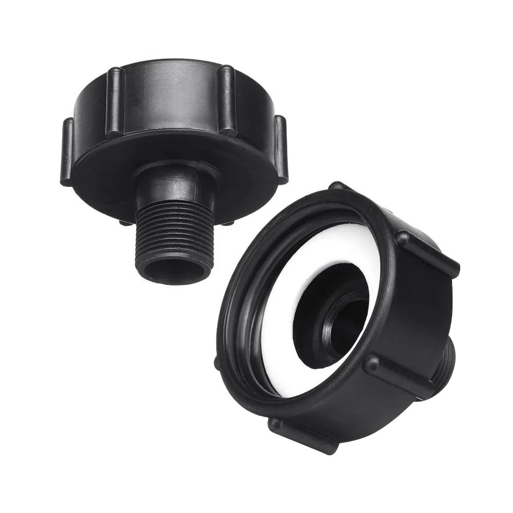 2Pcs 1000L IBC Water Tank Garden Hose Adapter Fitting 60mm Adaptor 0.75