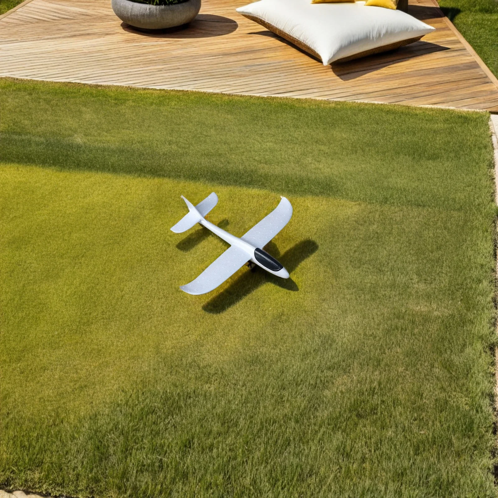 

2Pcs Unfinished Foam Airplane DIY Plane Models Hand Throwing Glider Outdoor Activities Children DIY Crafts Foam Airplane Toy