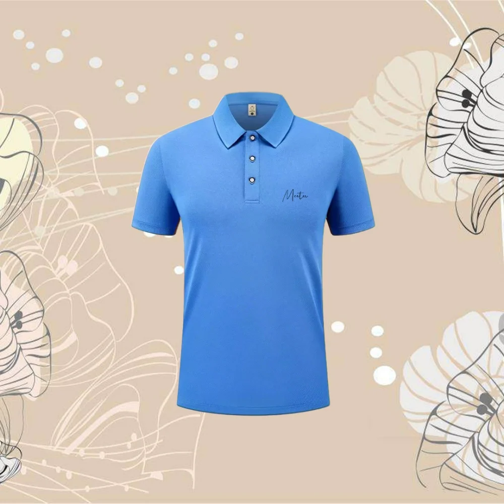 2026 high-end luxury brand fashion short sleeved high-end printed polo shirt summer new Korean version men's lapel T-shirt