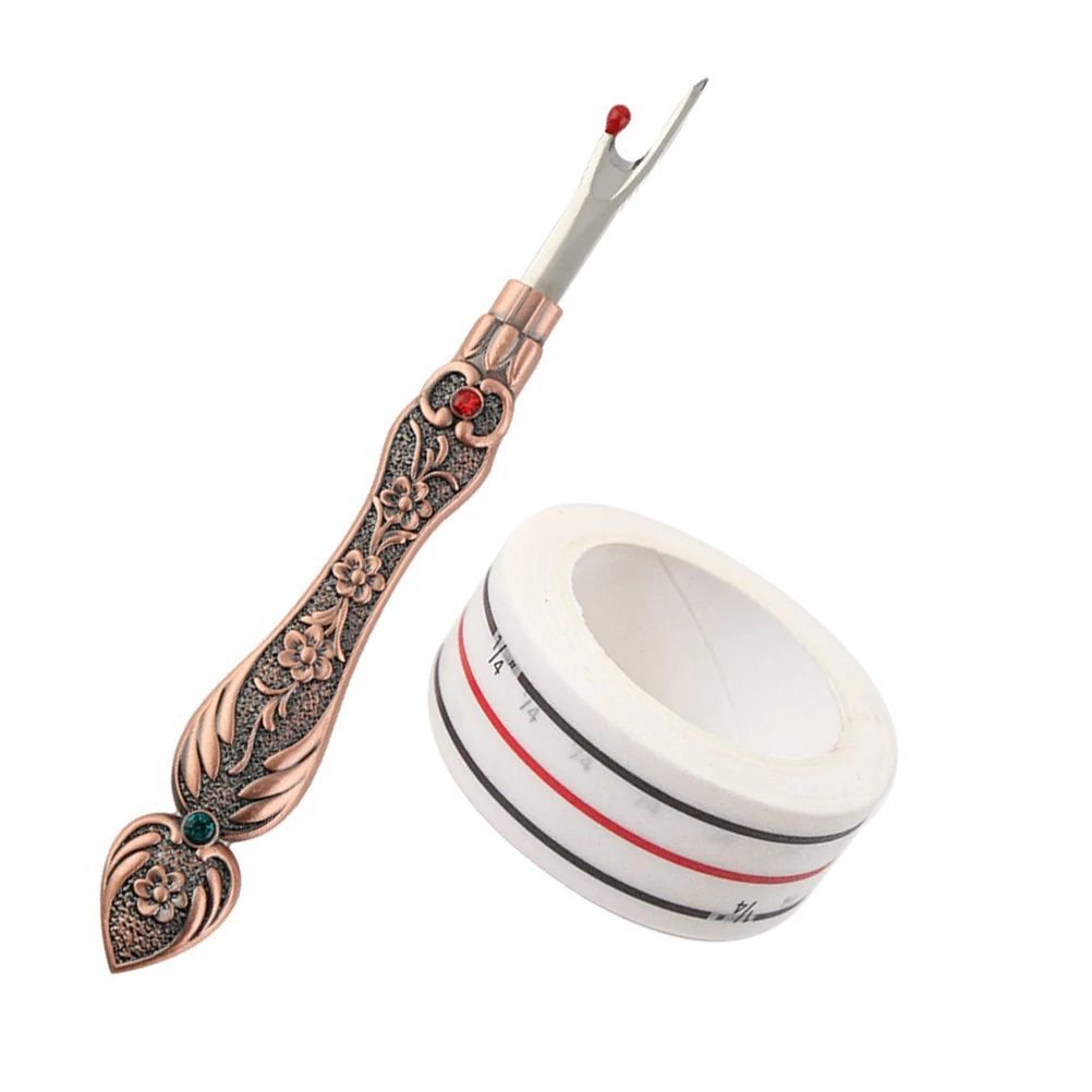 

Seam Ripper Large Size Rose Gold Embroidery Stitch Remover Thread Tool With Sewing Tape For Cross Stitch Accessories
