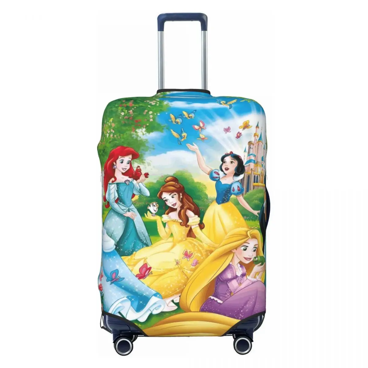 

Пользовательский милый чехол для багажа принцессы, моющийся чехол для багажа из мультфильма Kawaii Film, дорожные чехлы для чемоданов